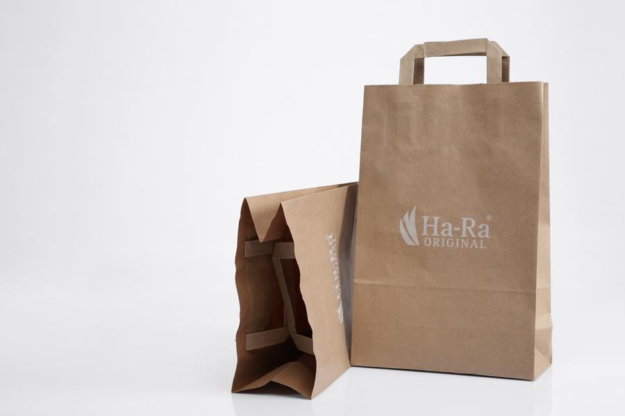 Kraft Paper SOS Carrier Bags Brown with Flat Handles /Takeaway /Gifts Quick Post 