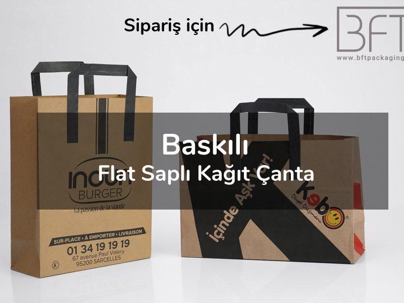 Düz Saplı Kağıt Çanta